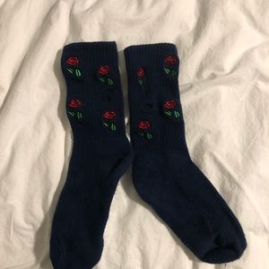 Vans embroidered rose socks